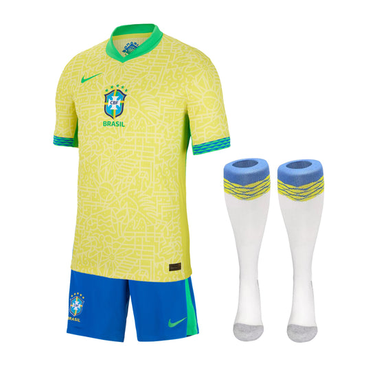 KID KIT BRAZIL HOME JERSEY 2024