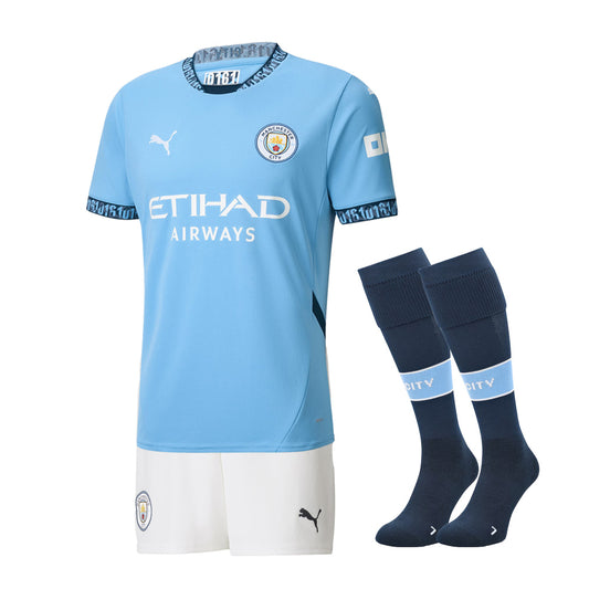 KID KIT MANCHESTER CITY HOME JERSEY 2024-2025