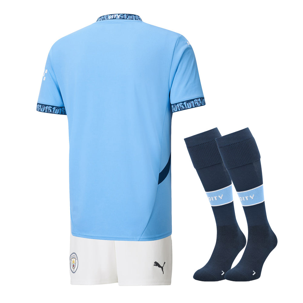 KID KIT MANCHESTER CITY HOME JERSEY 2024-2025